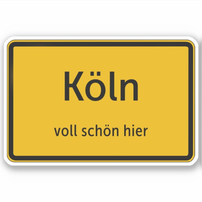 Cologne stickers decals car stickers (Front)