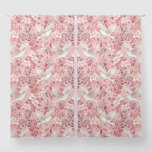 colombes et fleurs sur fond rose blackout curtains