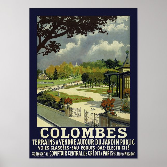 Colombes France Vintage Poster 1914 (Front)