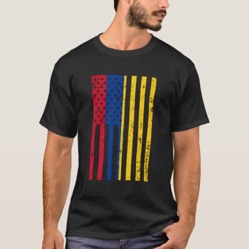 Colombia American Flag For New Us Citizen T_Shirt