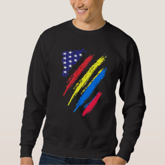 Colombia American Grown Flag USA Patriot Heritage Sweatshirt