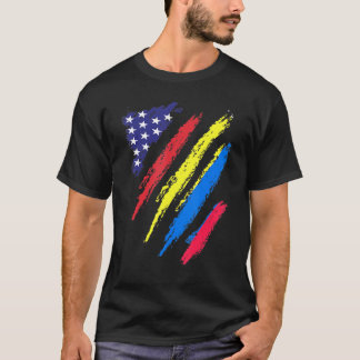 Colombia American Grown Flag USA Patriot Heritage T-Shirt