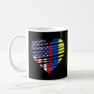 Colombia American Grown Heart USA Patriot Heritage Coffee Mug