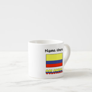 Colombia and Colombian Flag Personalized Espresso Cup