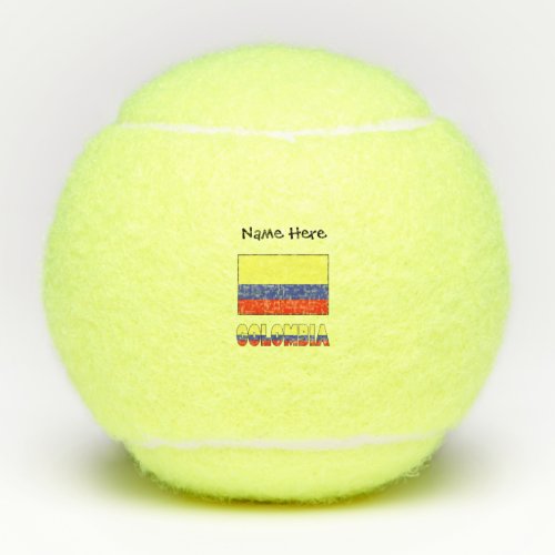Colombia and Colombian Flag Personalized  Tennis Balls