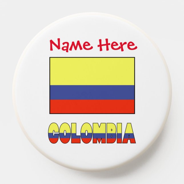 Colombia and Colombian Flag Red Personalization PopSocket (Popsocket)