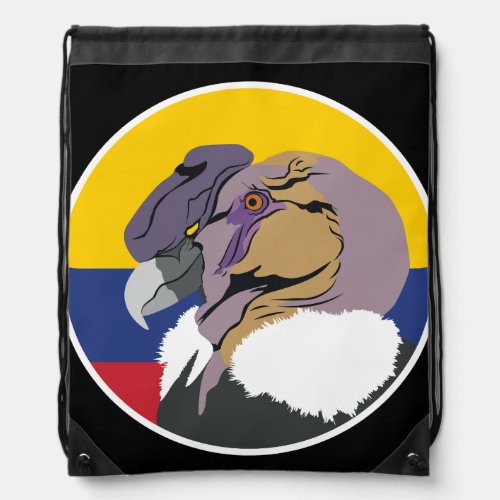 Colombia Andean condor Colombian National Animal Drawstring Bag