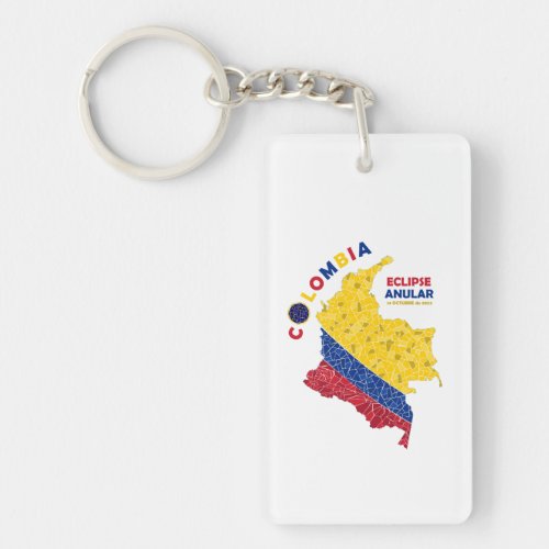 Colombia Annular Eclipse Acrylic Keychain