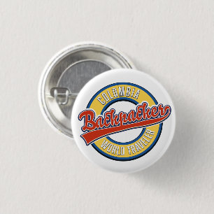 Colombia backpacker world traveler button