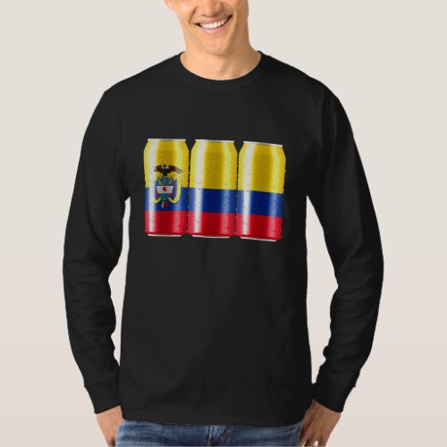 Colombia Beer Flag In A Can _ Patriotic Beer Can B T_Shirt