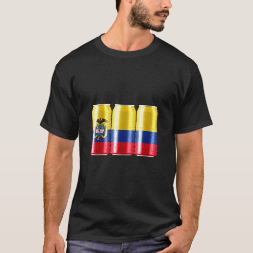 Colombia Beer Flag In A Can _ Patriotic Beer Can B T_Shirt