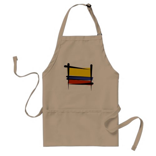 Colombia Brush Flag Adult Apron