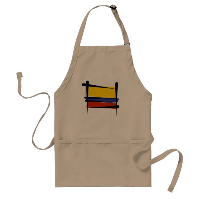Colombia Brush Flag Adult Apron (Front)