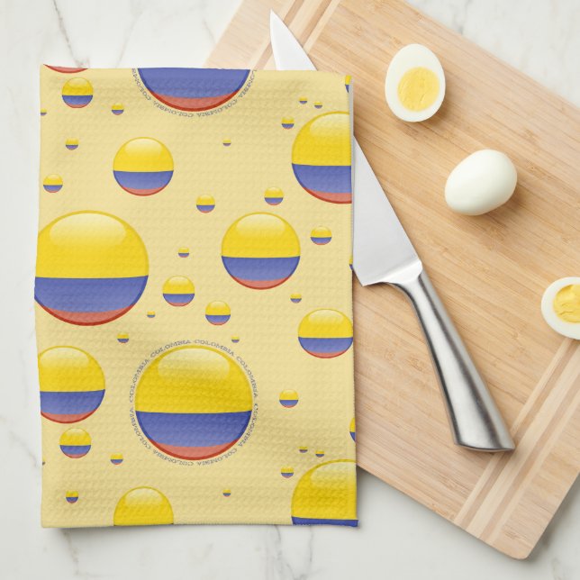 Colombia Bubble Flag Towel (Quarter Fold)