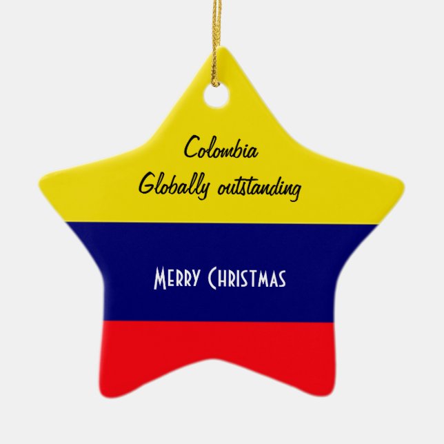 Colombia Ceramic Ornament (Front)