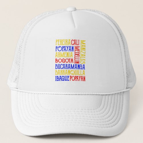 Colombia City Names Trucker Hat