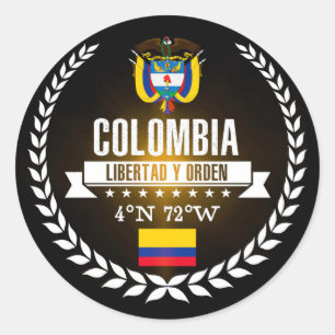Colombia Classic Round Sticker