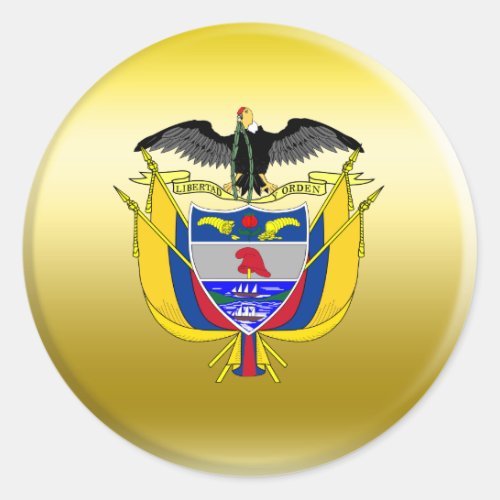 Colombia Coat of Arms Classic Round Sticker