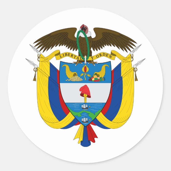 Colombia Coat of arms CO Sticker