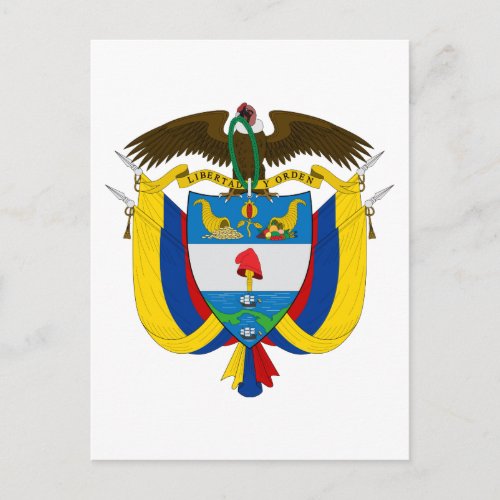 Colombia Coat of Arms Postcard