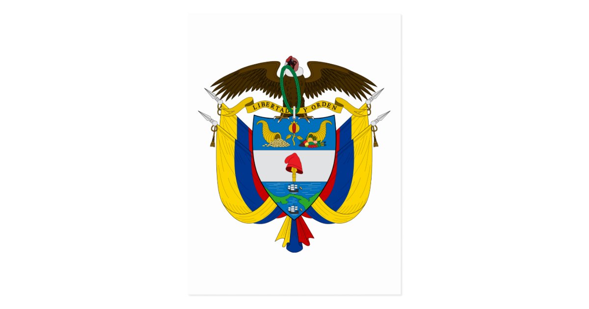 Download Colombia Coat of Arms Postcard | Zazzle.com
