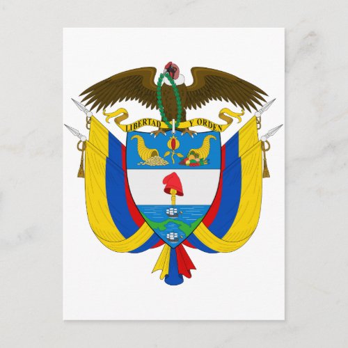 Colombia Coat of Arms Postcard