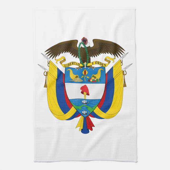 Colombia Coat Of Arms Towel (Vertical)