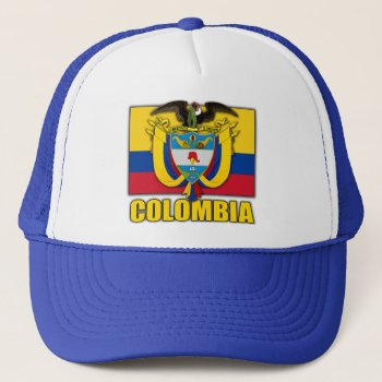Colombia Coat Of Arms Trucker Hat by allworldtees at Zazzle