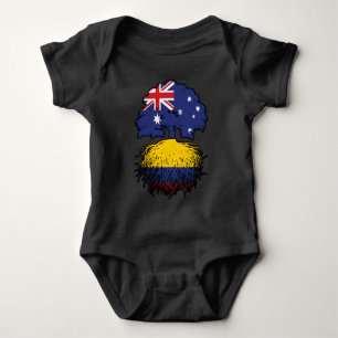 Colombia Colombian Australian Australia Tree Roots Baby Bodysuit