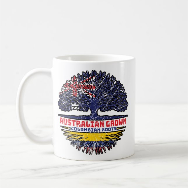 Colombia Colombian Australian Australia Tree Roots Coffee Mug (Left)