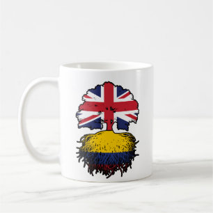 Colombia Colombian British UK Tree Roots Flag Coffee Mug