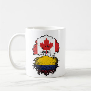 Colombia Colombian Canadian Canada Tree Roots Flag Coffee Mug