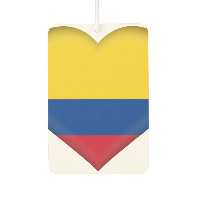 Colombia (Colombian) Flag Air Freshener (Front)
