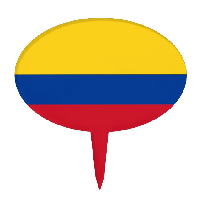 Colombia – Colombian Flag Cake Topper (Front)