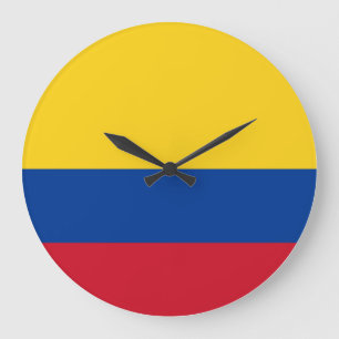 Colombia (Colombian) Flag Large Clock
