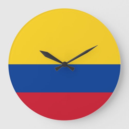 Colombia Colombian Flag Large Clock