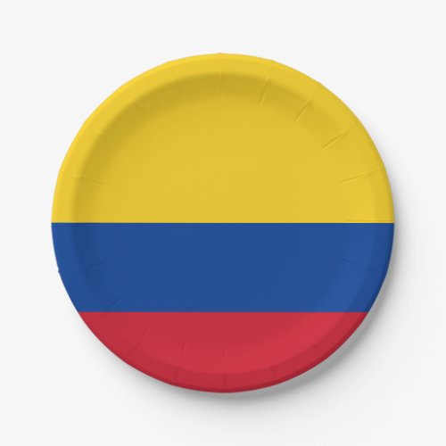 Colombia Colombian Flag Paper Plates