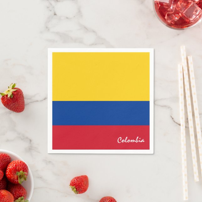 Colombia & Colombian Flag party fashion /sport fan Napkins (Insitu)