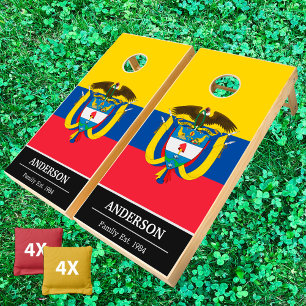 Colombia & Colombian Flag personalized /Family fun Cornhole Set