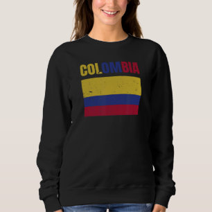 Colombia Colombian Flag Republic Of Colombia Herit Sweatshirt
