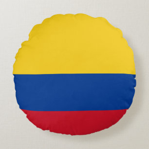 Colombia (Colombian) Flag Round Pillow