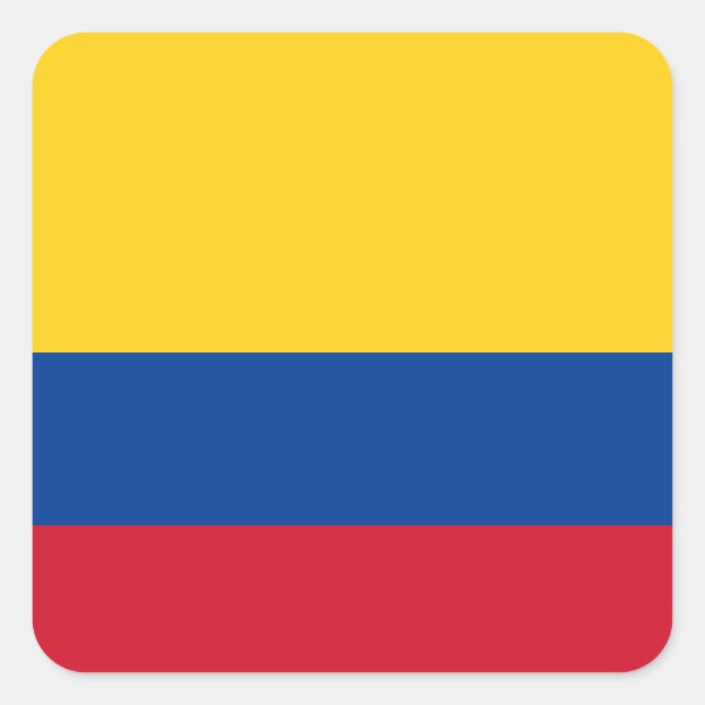 Colombia (Colombian) Flag Square Sticker (Front)
