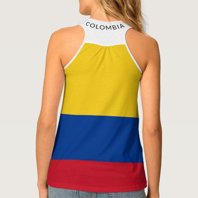 Colombia - Colombian Flag Tank Top. (Back)