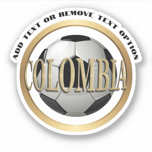 Colombia Colombian Soccer Ball  Sticker (Front)