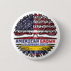 Colombia Colombian US American USA United States Button
