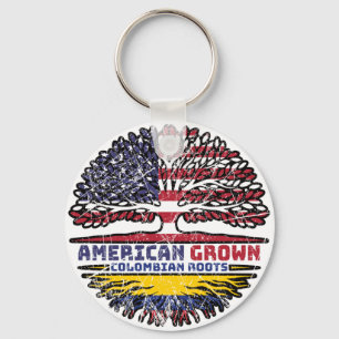 Colombia Colombian US American USA United States Keychain