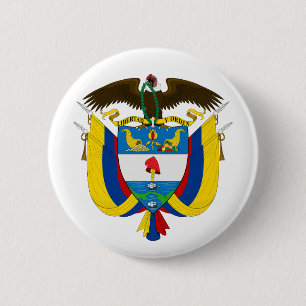 Colombia country coat arms symbol emblem flag button