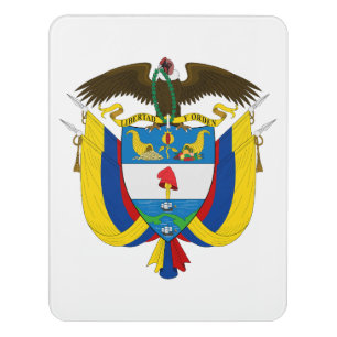 Colombia country coat arms symbol emblem flag door sign