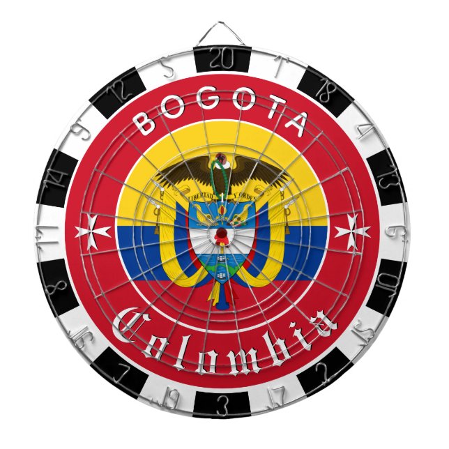 Colombia Dartboard, Colombian Flag darts / game Dart Board (Front)