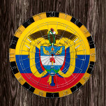 Colombia Dartboard & Flag darts / game board<br><div class="desc">Dartboard: Colombia & Coat of Arms,  Colombian flag darts,  family fun games - love my country,  summer games,  holiday,  fathers day,  birthday party,  college students / sports fans</div>